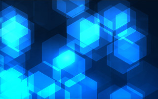 Blue abstract hexagons lightblue 3d - geometric abstract art free wallpaper