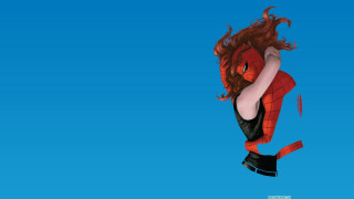 Woman spider suit flying arms - her arm free wallpaper