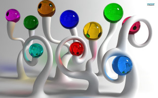 Colorful objects white surface background - colorful object free wallpaper