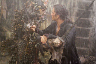 Man sword woman rain forest - impressionist free wallpaper