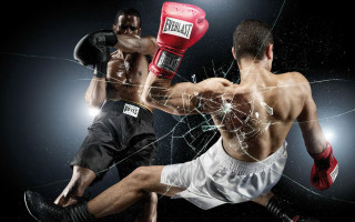 Boxing fight shattered glass ring 2 - ring free wallpaper