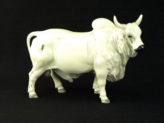 White cow statue black background - new free wallpaper