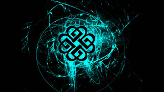 Blue black abstract knot design - abstract design free wallpaper