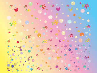 Colorful background bubbles stars rainbow - chiho aoshima free wallpaper