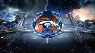 Denver football logo futuristic background - this image free wallpaper