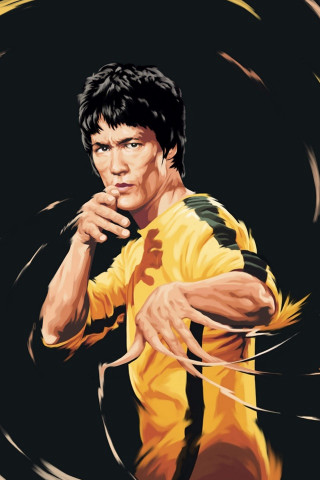 Man yellow shirt tennis racket - a painting of a man free wallpaper