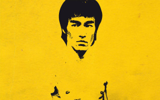 Yellow poster man black haircut - analytical art free wallpaper