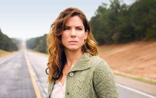 Woman standing road green jacket - her free wallpaper