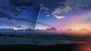 Kite flying sunset clouds city - a kite in the sky free wallpaper
