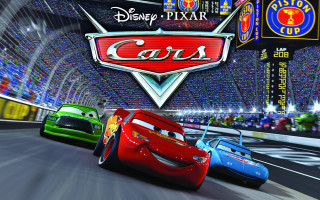 Cars driving street stadium crowd - a group of cars free wallpaper