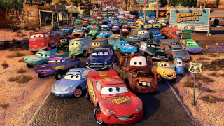 Cars group street sign says - car free wallpaper