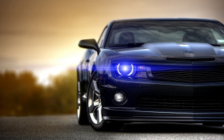 Car blue stripe driving road 2 - a blue stripe free wallpaper