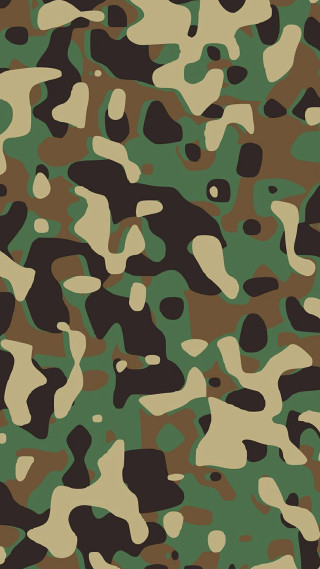 Camouflage brown green black white - a minimalist painting free wallpaper