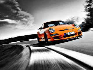 Car driving road sky clouds - the car free wallpaper