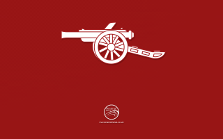 Red background white cannon side - the top of it free wallpaper