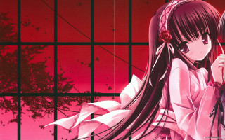 Woman long hair umbrella window - long hair holding free wallpaper