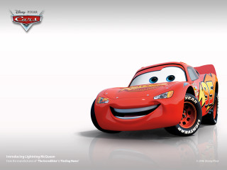 Cartoon character smiling red car 2 - a picture free wallpaper