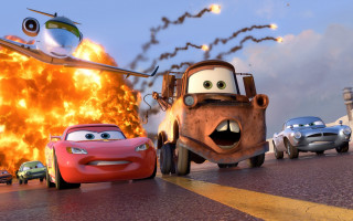 Cartoon character fire plane fireball - autodestructive art free wallpaper