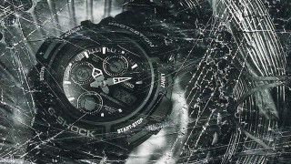 Watch black white broken glass - art free wallpaper