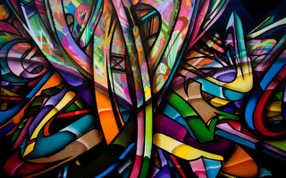 Colorful abstract lines graffiti android - graffiti paint free wallpaper