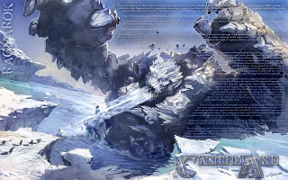 Large bear snow sky background - the snow free wallpaper