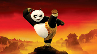Panda bear rock cartoon red - action pose free wallpaper