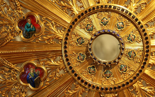 Gold clock people mirror face - dionisiu free wallpaper