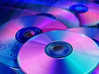 Cds stack table blue red - holography free wallpaper