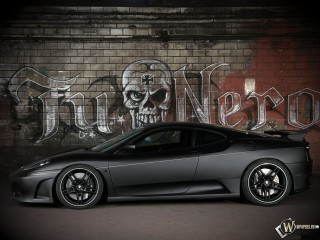 Car parked brick wall graffiti - matte finish free wallpaper