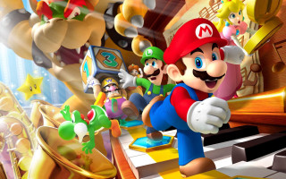 Mario nintendo game piano background - mario free wallpaper