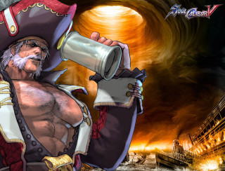 Cartoon character beer pirate ship - a ship in the background free wallpaper
