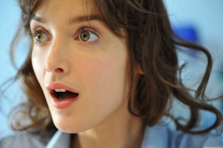Surprised woman toothbrush mouth expression - camille bouvagne free wallpaper