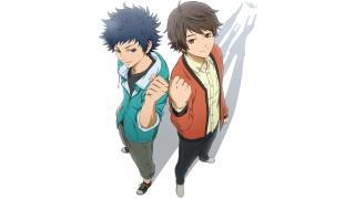 Anime characters standing hands together - their hand together free wallpaper
