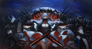 Woman swords demon back artwork - mecha free wallpaper