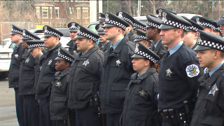 Police officers standing street hats - american realism free wallpaper