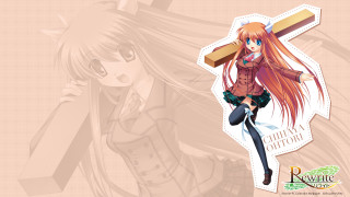 Anime character long hair cross - her shoulder free wallpaper