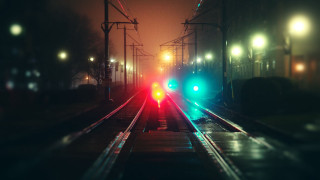 Train night traveling platform lights - elsa bleda free wallpaper