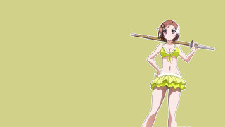 Woman bikini baseball bat green - a green skirt free wallpaper