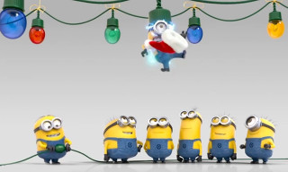 Minions christmas lights garland group - a screenshot free wallpaper
