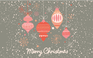 Christmas card ornaments snowflakes gray - ornament free wallpaper