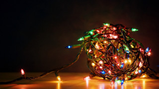 Christmas lights ball black background - ernest william christmas free wallpaper for desktop