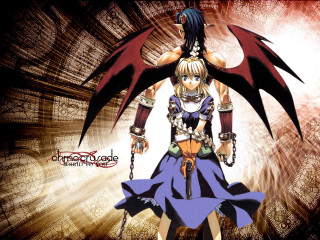 Woman sword demon wings purple - her body free wallpaper for desktop