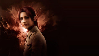 Red haired woman trench coat - fantastic realism free wallpaper