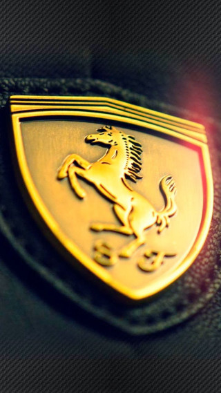 Ferrari badge black leather red - aestheticism free wallpaper