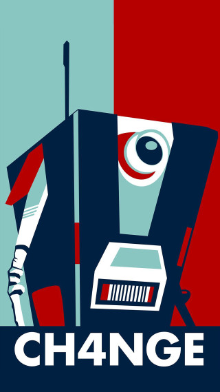 Man radio flag poster image - de stijl free wallpaper
