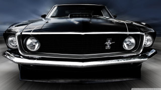 Black mustang night drive headlights - f 8 aperture free wallpaper