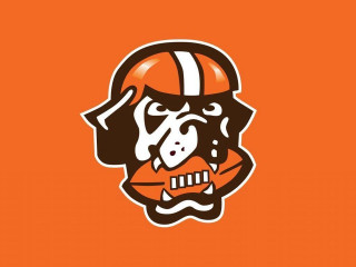 Bulldog football helmet face side - cleve gray free wallpaper