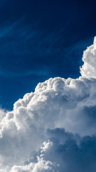 Plane flying cloudy blue sky - sky free wallpaper