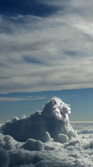 Clouds above white fluffy blue - free airplane wallpaper