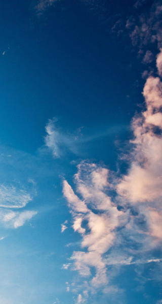 Plane flying sky clouds foreground - free sky wallpaper